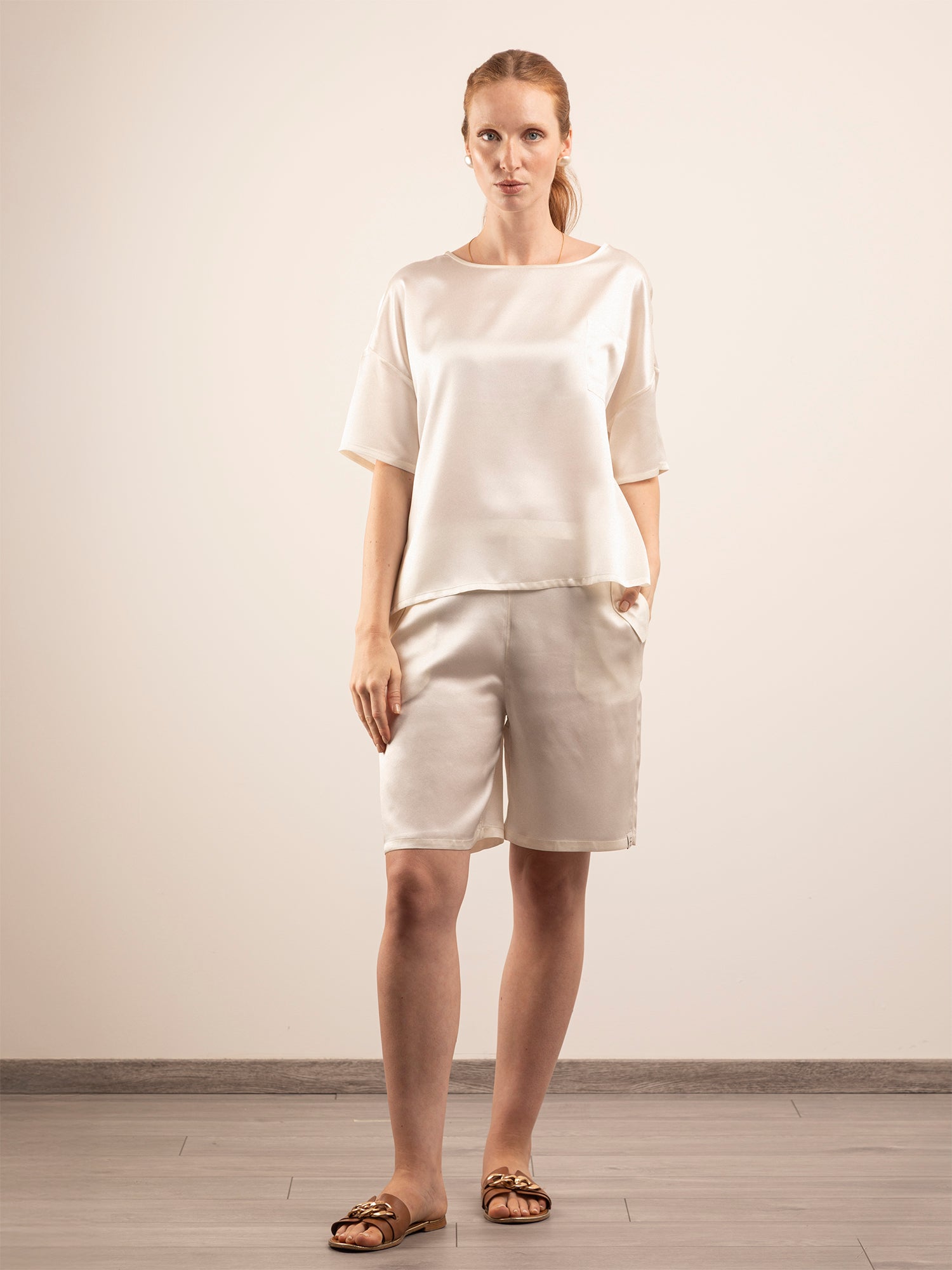 Set T-Shirt e Bermuda in Seta