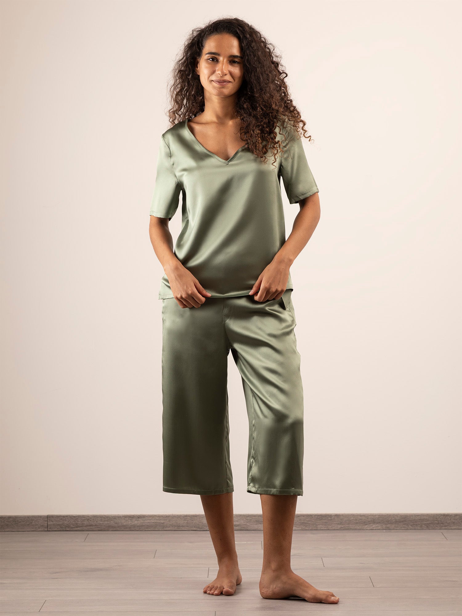 Set Maglia e Pinocchietto in Seta