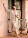 Set Lungo Abito e Kimono in Seta